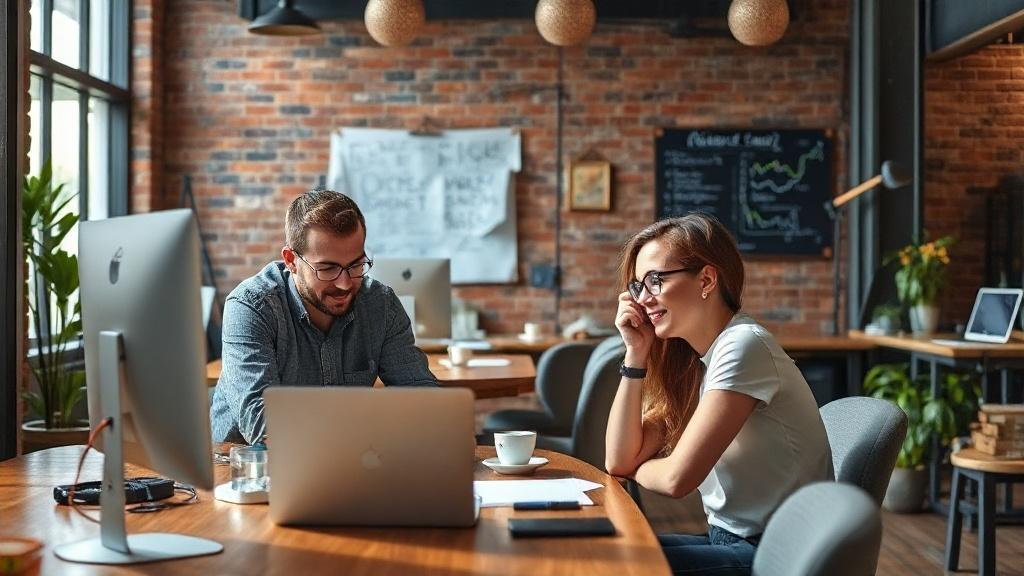 A photo of a working marketing agency. A photo of a working marketing agency.фото